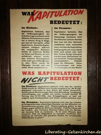Alliiertes Flugblatt Ende 1944/Anfang 1945