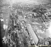 Gelsenkirchen Bismarck, Luftbild vom 12. Mai 1945